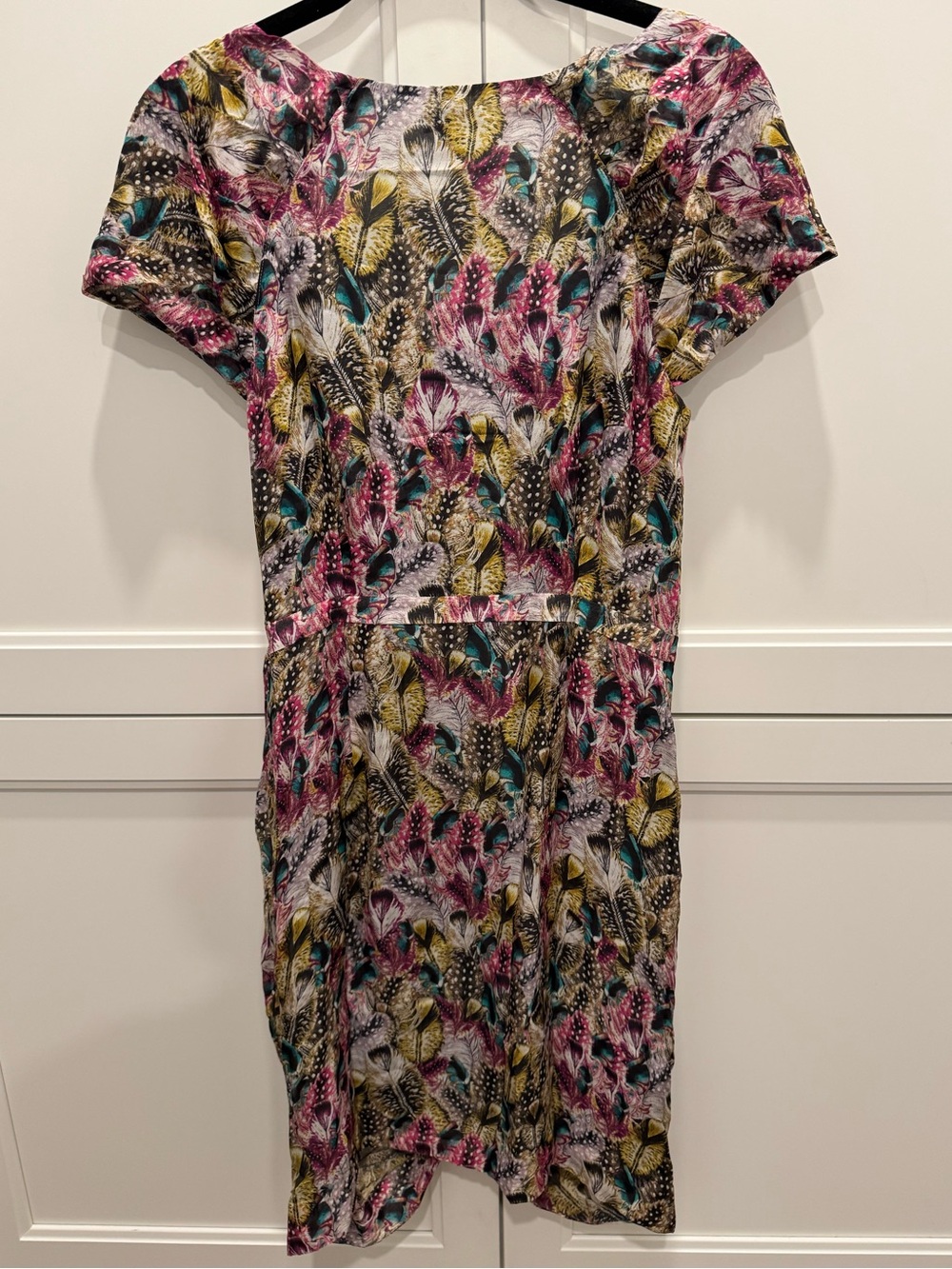 Leifsdottir Multicolor Feather-Print Ruffle Dress - Picture 2 of 4
